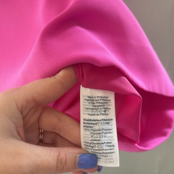 J. Crew Hot Prink Ruffle Neck Dress Size 4 - Picture 4 of 5